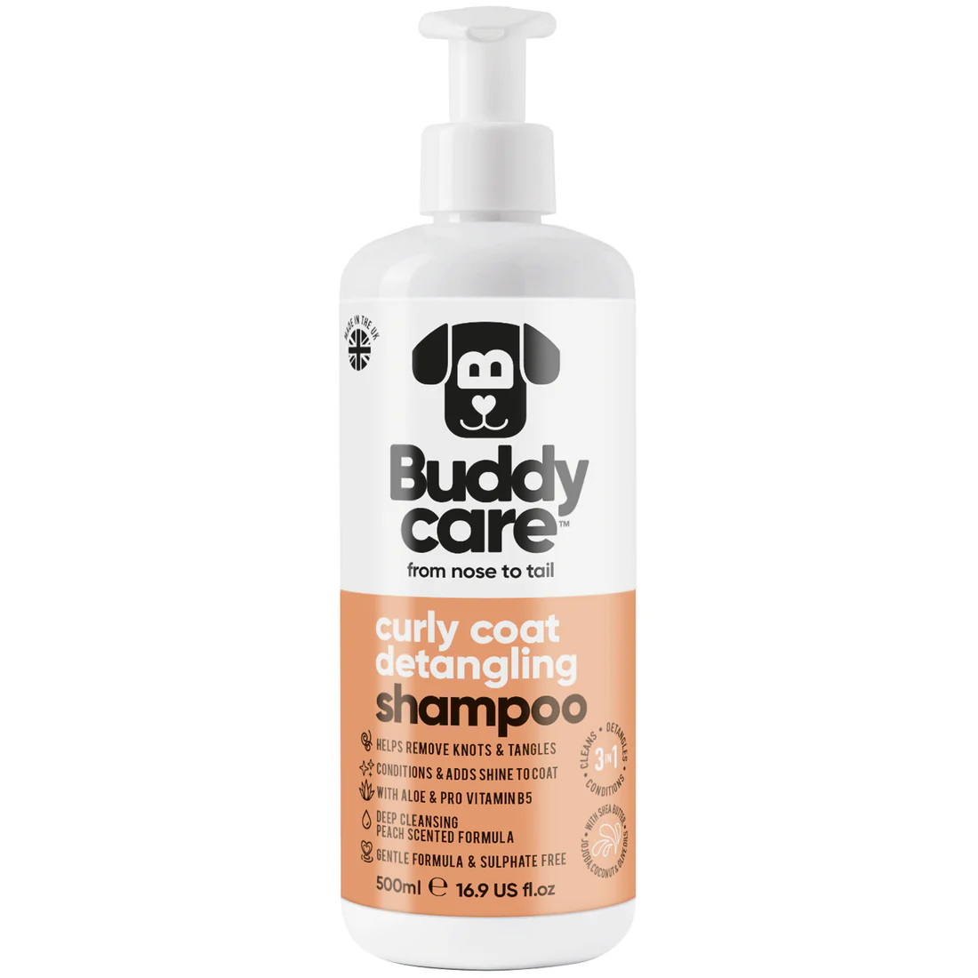 Buddycare Shampoo for Dogs Curly Coat Detangling 500ml