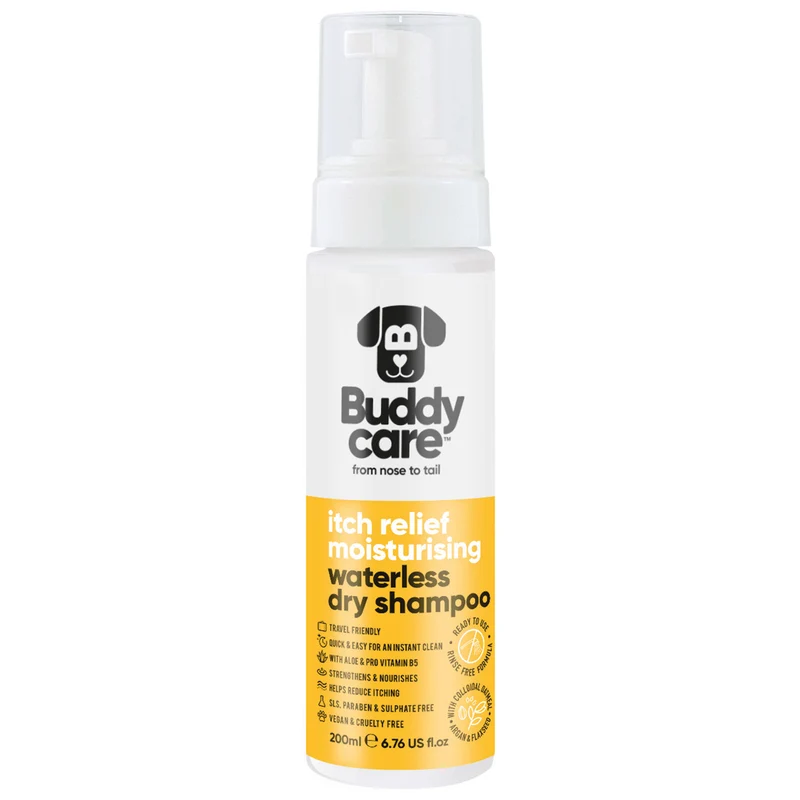 Buddy Care Waterless Dry Dog Shampoo Itch Relief 200ml